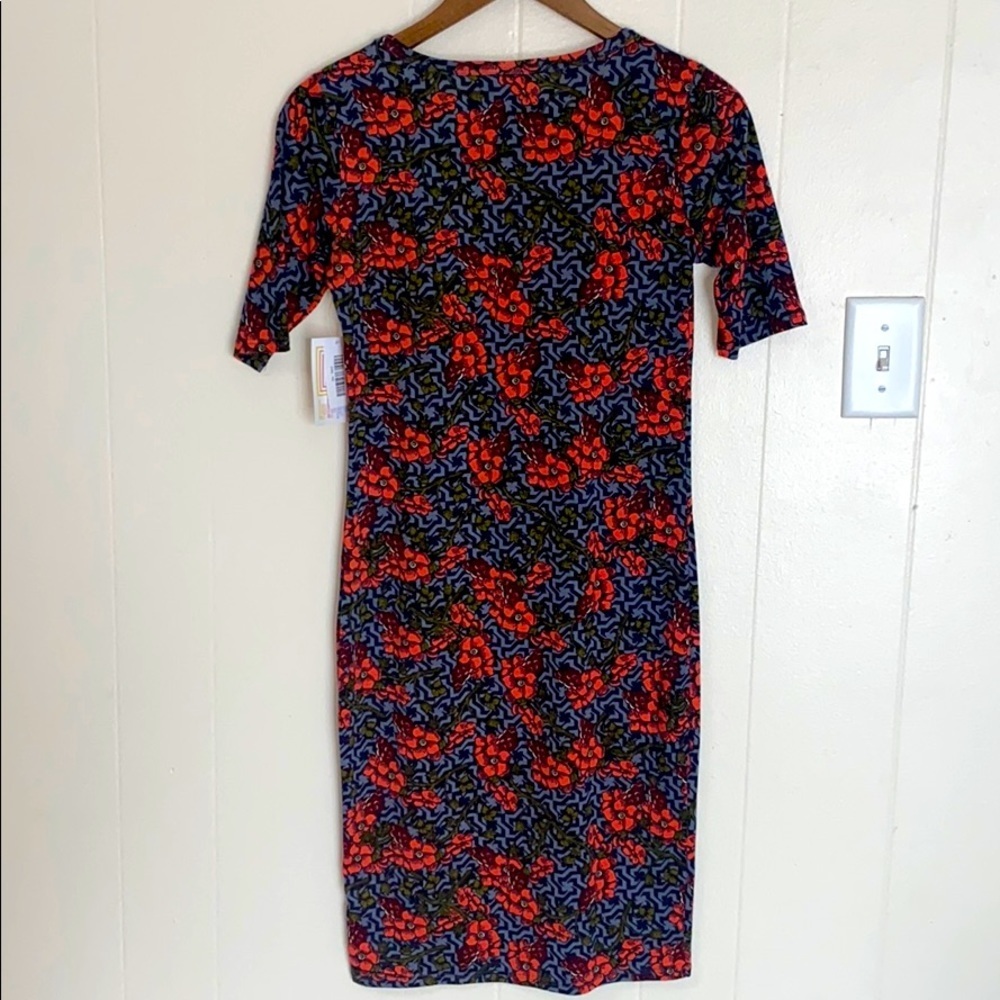 NWT LuLaRoe Julia Dress Floral Multicolor Design Size XS - Picture 5 of 8
